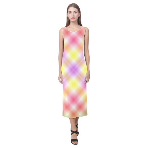 California Coast Summer Gather Phaedra Sleeveless Open Fork Long Dress
