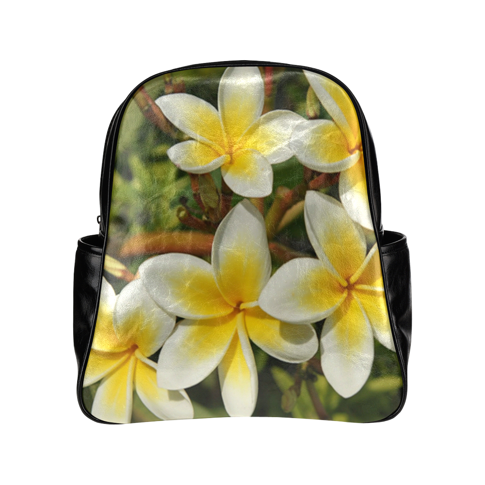 Bunga Kamboja von Bali Multi-Pockets Backpack (Model 1636)