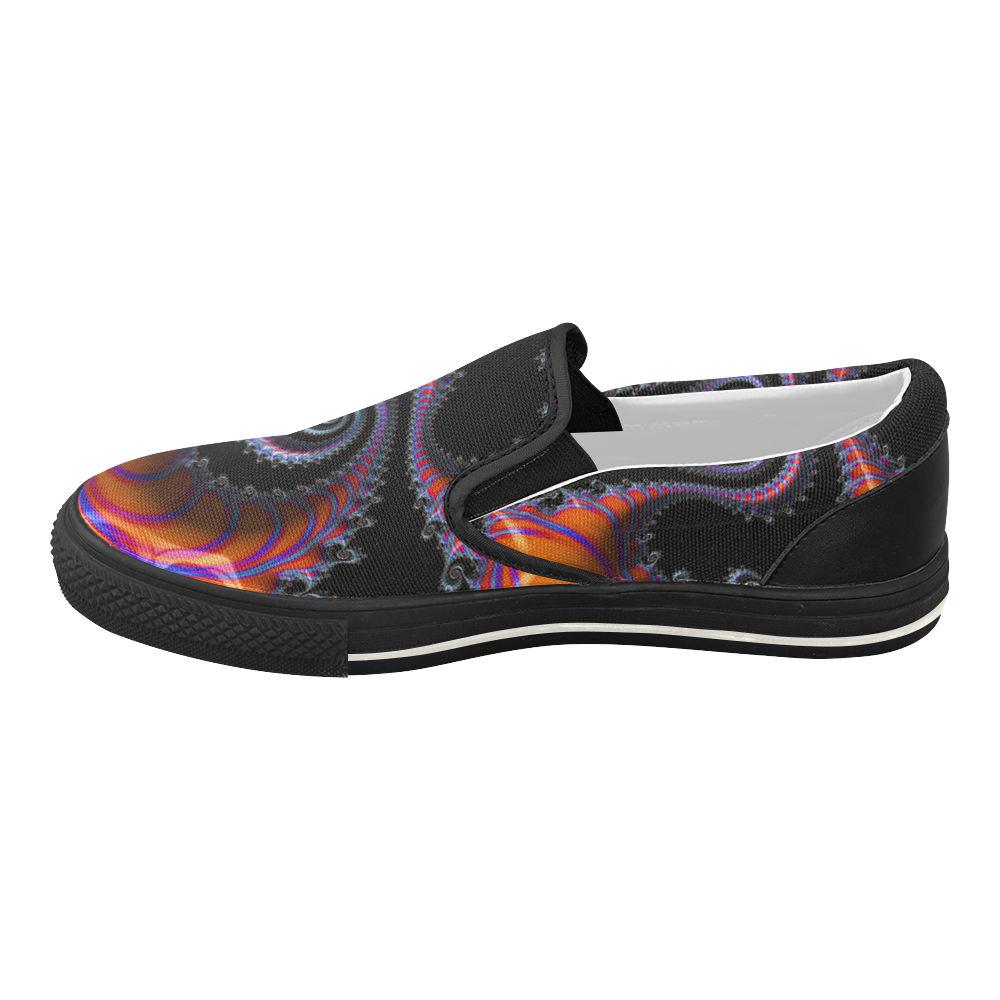 Rock Candy Spiral Women's Slip-on Canvas Shoes (Model 019)