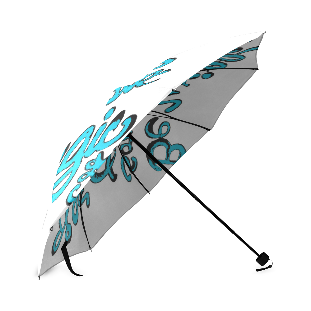 be with someone teal Foldable Umbrella (Model U01)