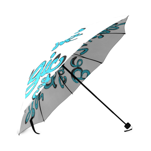 be with someone teal Foldable Umbrella (Model U01)