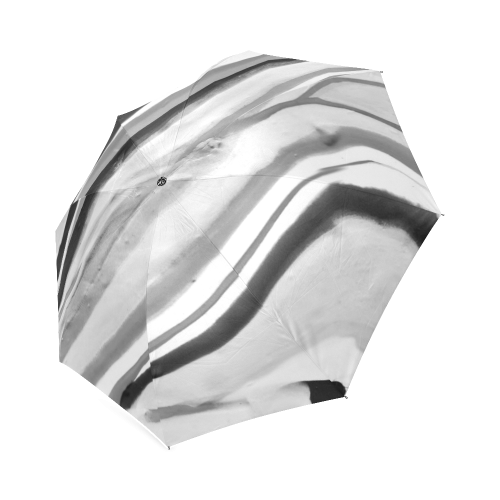 Black and White SHADOW OF OURSELVES Foldable Umbrella (Model U01)