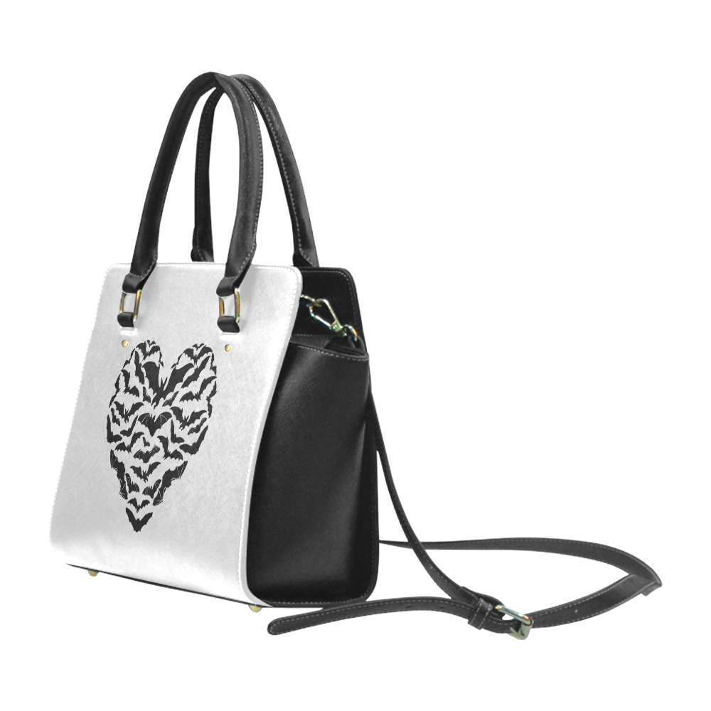 Heartfull of bats handbag Grey Classic Shoulder Handbag (Model 1653)