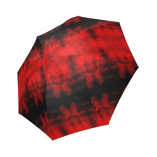 Red Black Gothic Pattern Foldable Umbrella (Model U01)