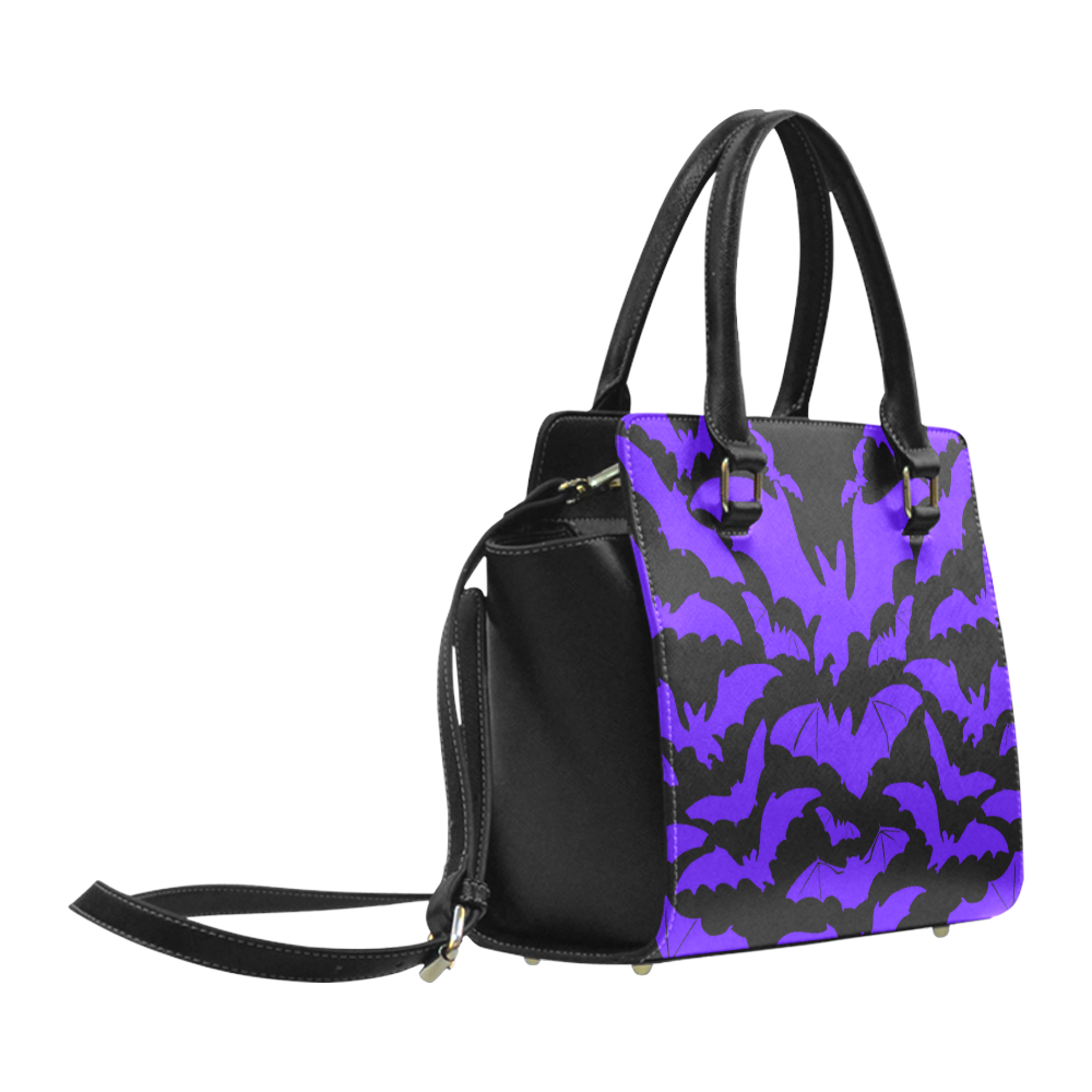 Purple bats Classic Shoulder Classic Shoulder Handbag (Model 1653)