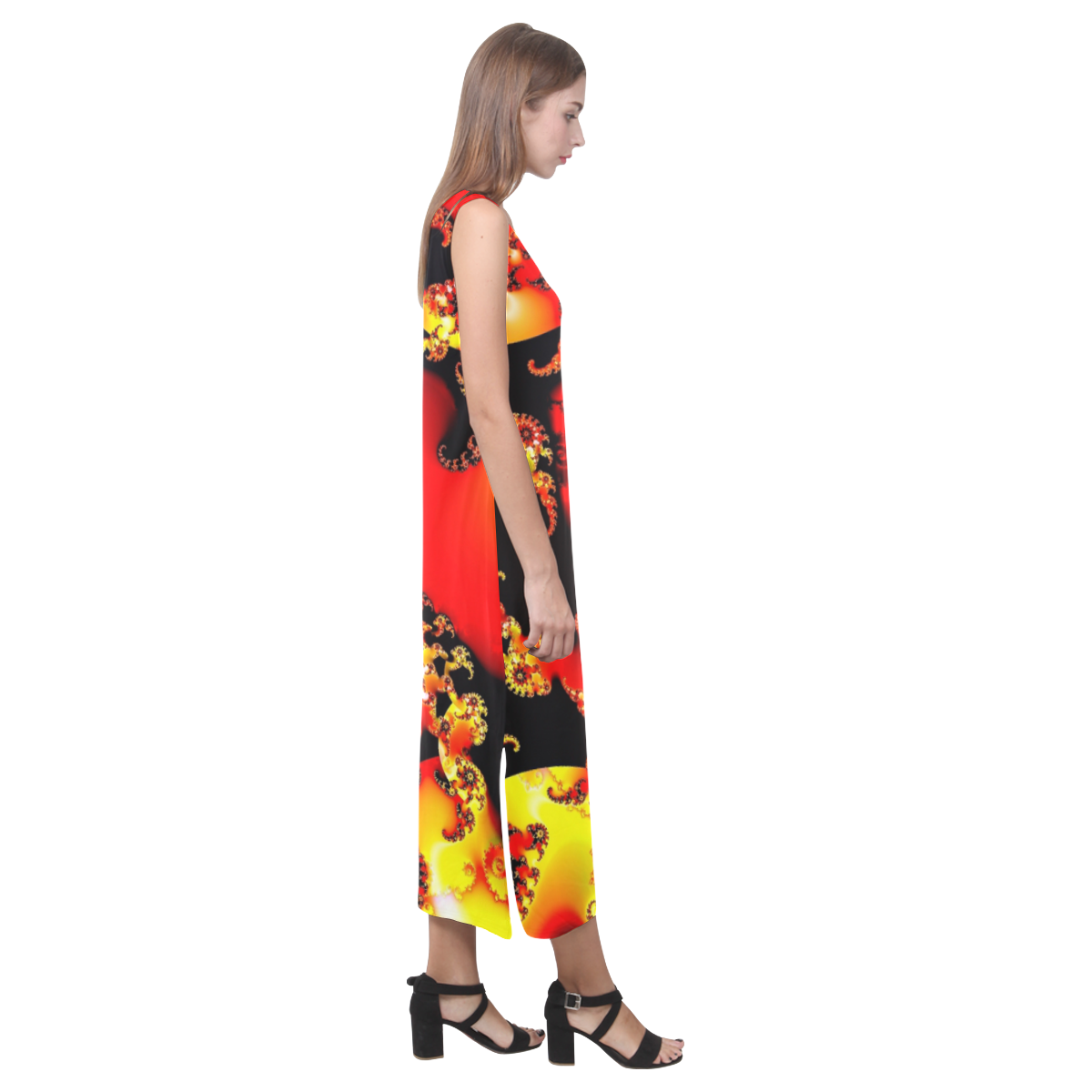 Firewall by Martina Webster Phaedra Sleeveless Open Fork Long Dress (Model D08)