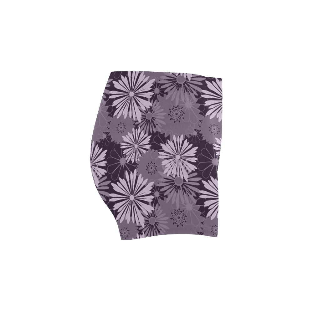 Wedding Day Eggplant Floral by Aleta Briseis Skinny Shorts (Model L04)