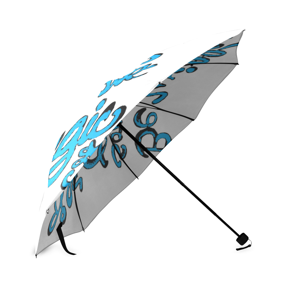 be with someone baby blue Foldable Umbrella (Model U01)