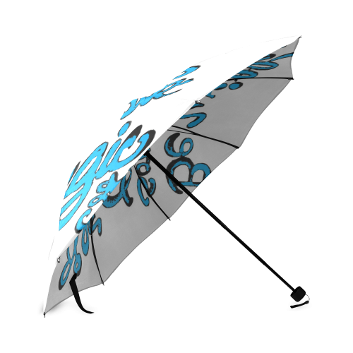 be with someone baby blue Foldable Umbrella (Model U01)