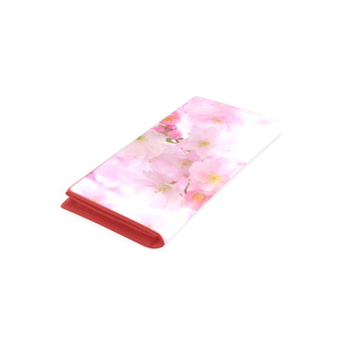 Beautiful Pink Japanese Cherry Tree Blossom Women's Leather Wallet (Model 1611)