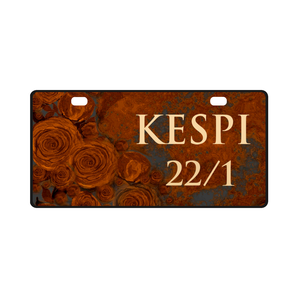 roses 3-7 License Plate