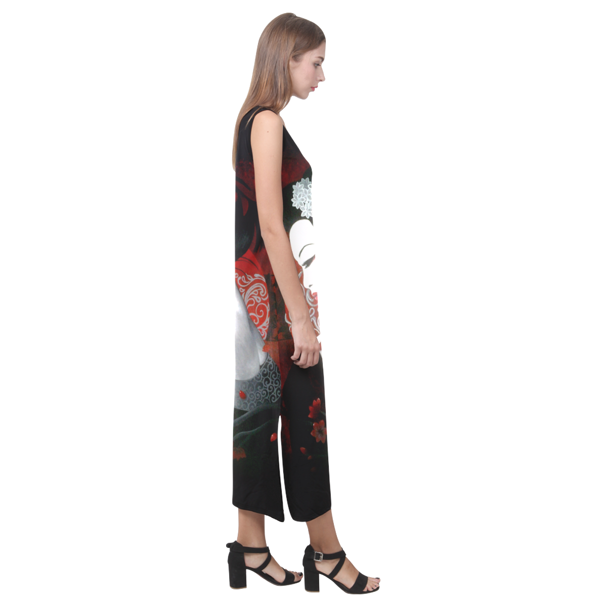 Makiko Phaedra Sleeveless Open Fork Long Dress (Model D08)