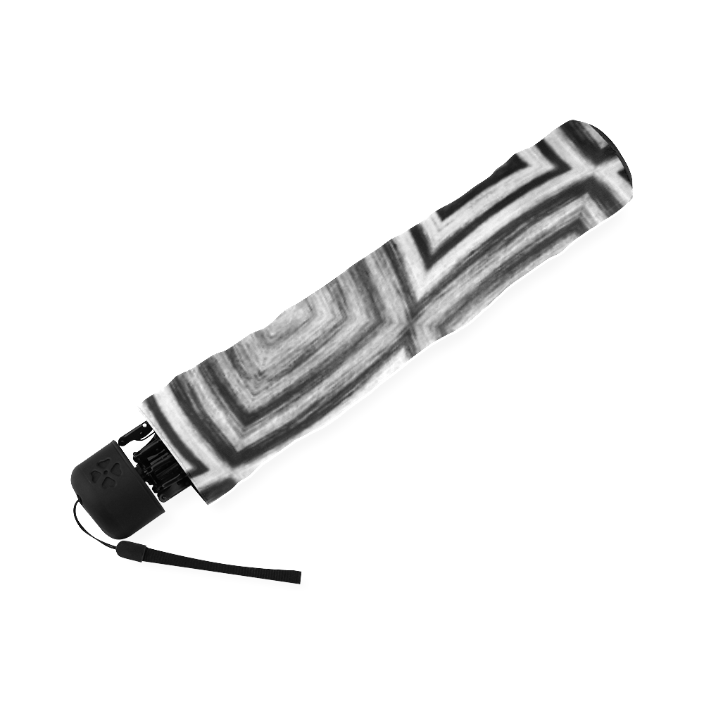 black and white diamond pattern Foldable Umbrella (Model U01)