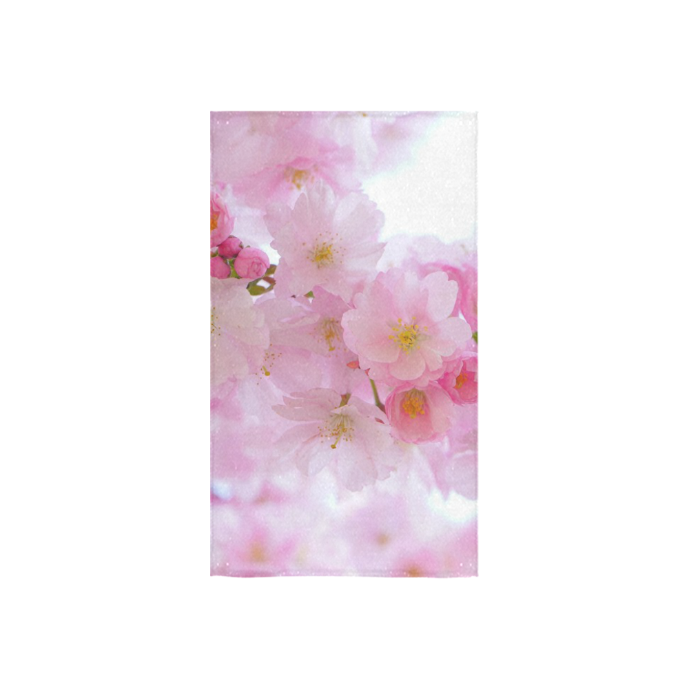 Beautiful Pink Japanese Cherry Tree Blossom Custom Towel 16"x28"