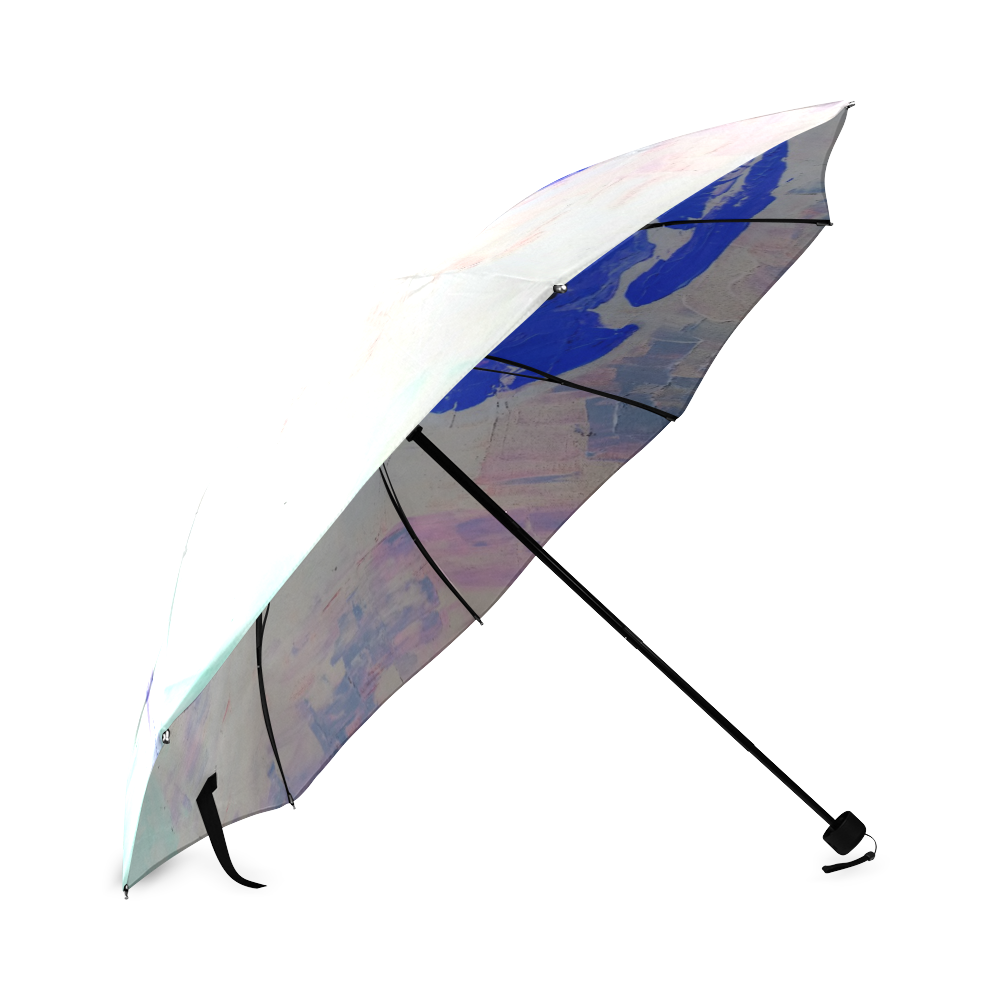 Golden Rose Acrylic Icey Blue Foldable Umbrella (Model U01)
