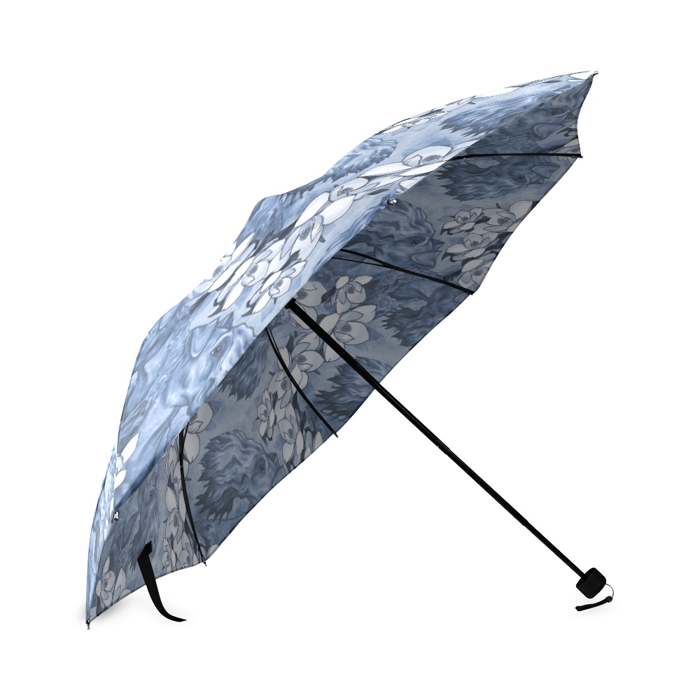 Kerry Blue & Magnolias Foldable Umbrella (Model U01)