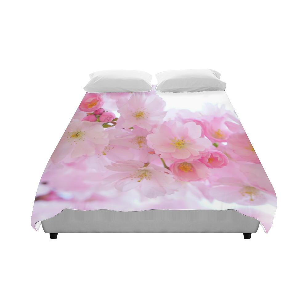 Beautiful Pink Japanese Cherry Tree Blossom Duvet Cover 86"x70" ( All-over-print)