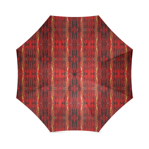 Red Gold, Old Oriental Pattern Foldable Umbrella (Model U01)
