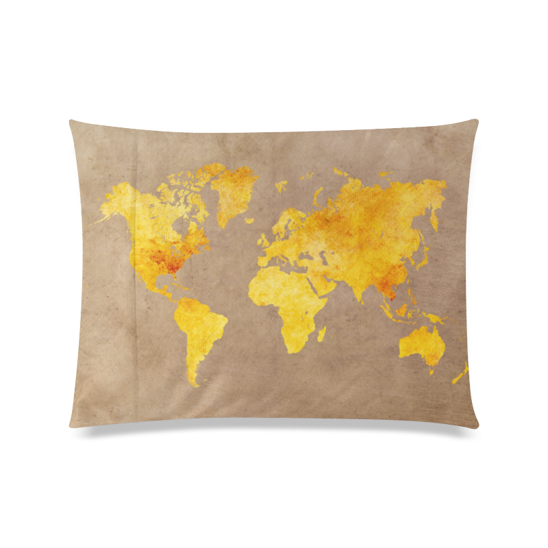 world map 23 Custom Zippered Pillow Case 20"x26"(Twin Sides)
