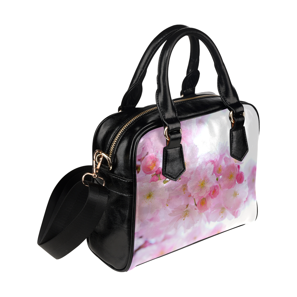 Beautiful Pink Japanese Cherry Tree Blossom Shoulder Handbag (Model 1634)