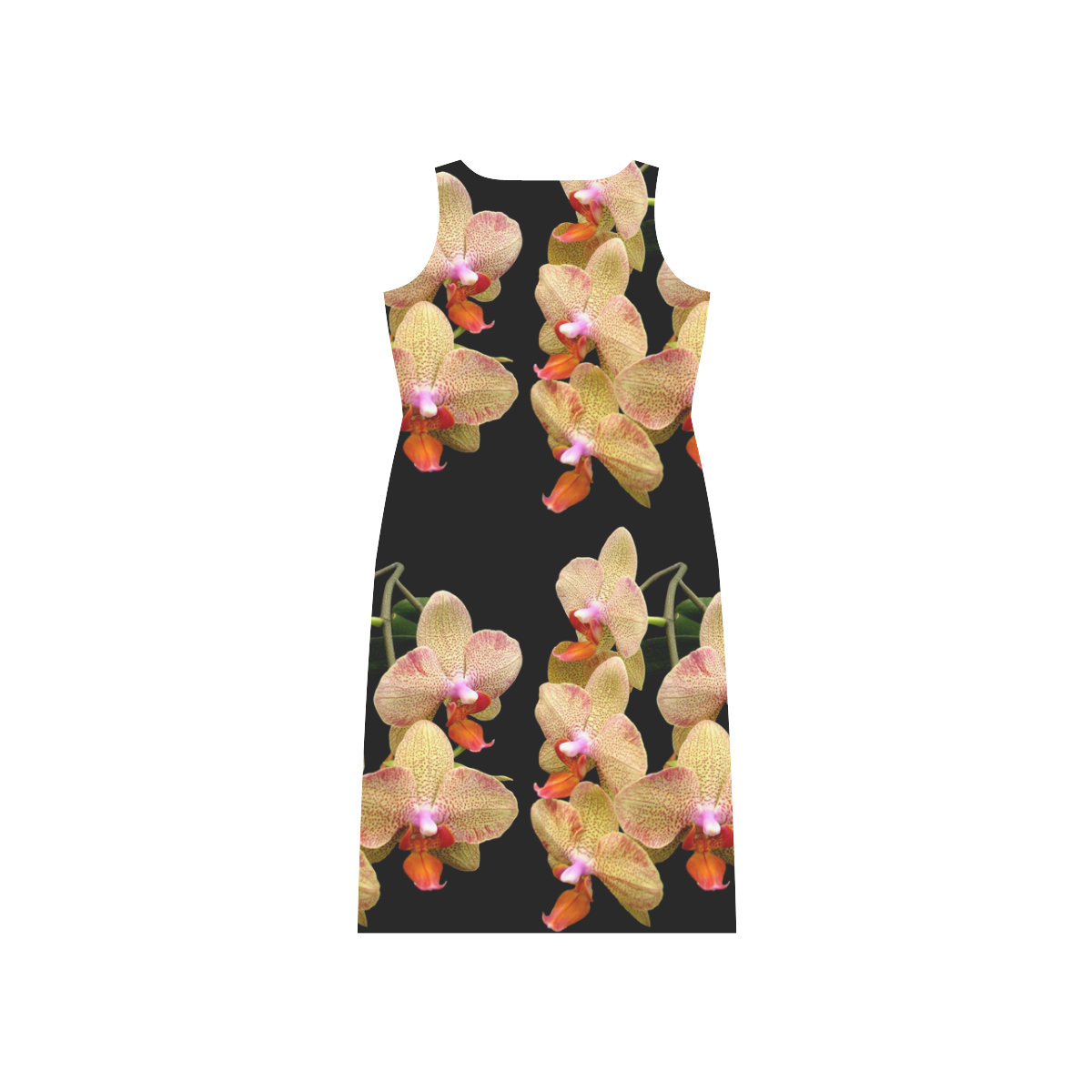 Flowers: Tropical Orange,Yellow & Pink Orchids Phaedra Sleeveless Open ...