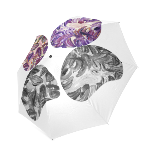 Purple Leaves-Reflections Foldable Umbrella (Model U01)
