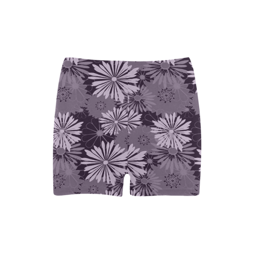 Wedding Day Eggplant Floral by Aleta Briseis Skinny Shorts (Model L04)