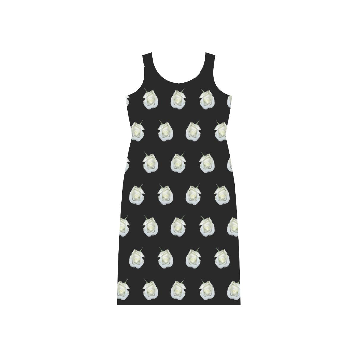 Blue Floral Amour Phaedra Sleeveless Open Fork Long Dress