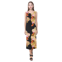 Flowers: Tropical Orange,Yellow & Pink Orchids Phaedra Sleeveless Open ...