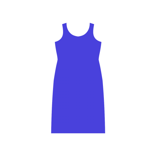 Blessed Mother Blue Phaedra Sleeveless Open Fork Long Dress (Model D08)