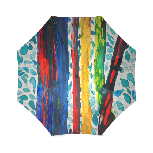 Rainbow Eucalyptus Graffiti artist tree Foldable Umbrella (Model U01)