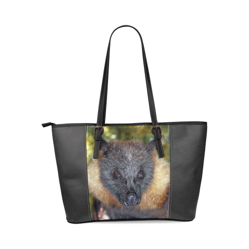 Walter the Grey-headed flying-fox tote Leather Tote Bag/Large (Model 1640)