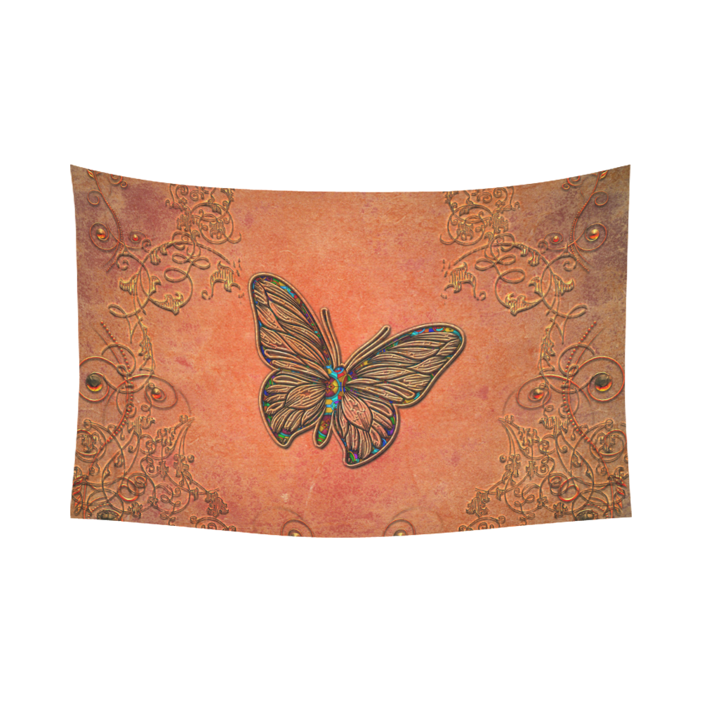 Wonderful butterflies, decorative design Cotton Linen Wall Tapestry 90"x 60"