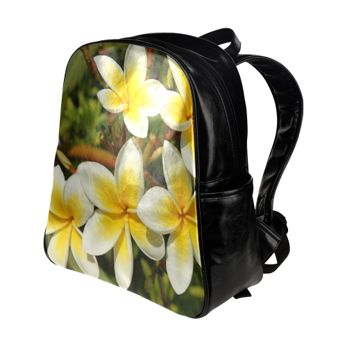 Bunga Kamboja von Bali Multi-Pockets Backpack (Model 1636)