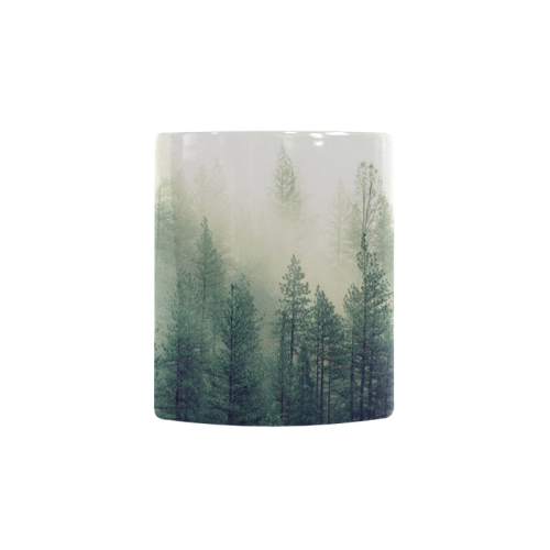 Calming Green Nature Forest Scene Misty Foggy Custom Morphing Mug