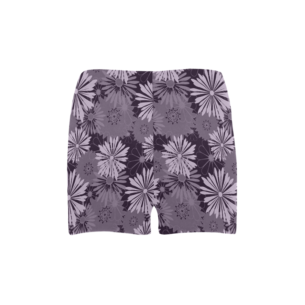 Wedding Day Eggplant Floral by Aleta Briseis Skinny Shorts (Model L04)