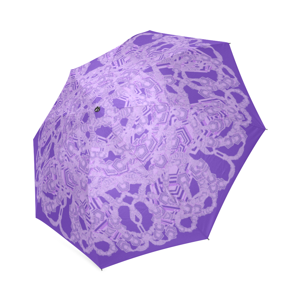 purple crystal mandala umbrella Foldable Umbrella (Model U01)