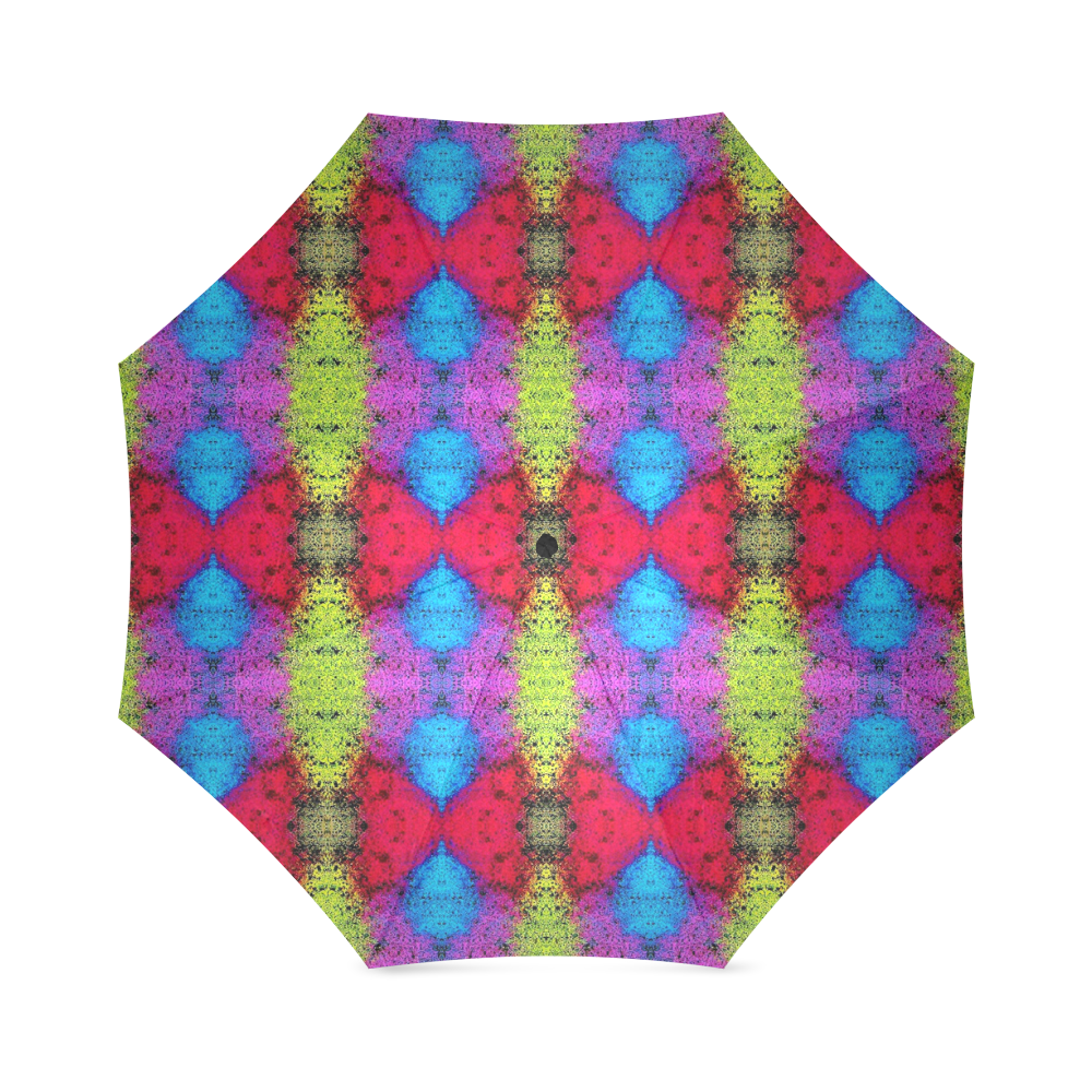 Colorful Painting Goa Pattern Foldable Umbrella (Model U01)