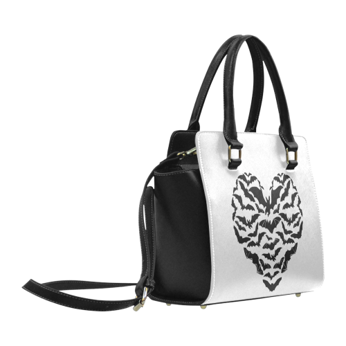 Heartfull of bats handbag Grey Classic Shoulder Handbag (Model 1653)