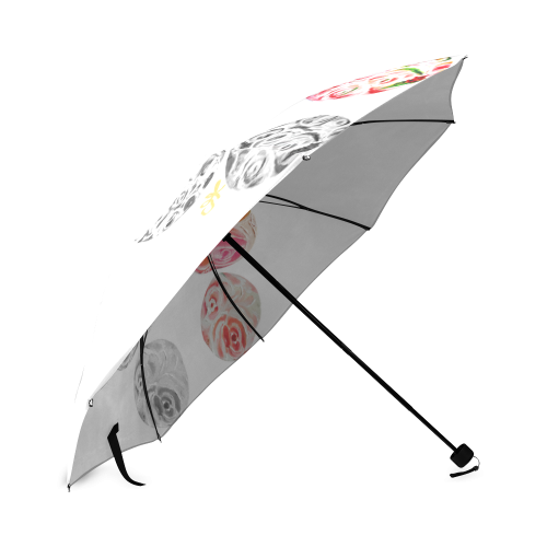 rose cream cones in a row Foldable Umbrella (Model U01)