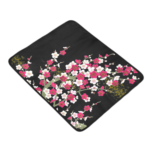 Pink White Sakura Floral Beach Mat 78"x 60"