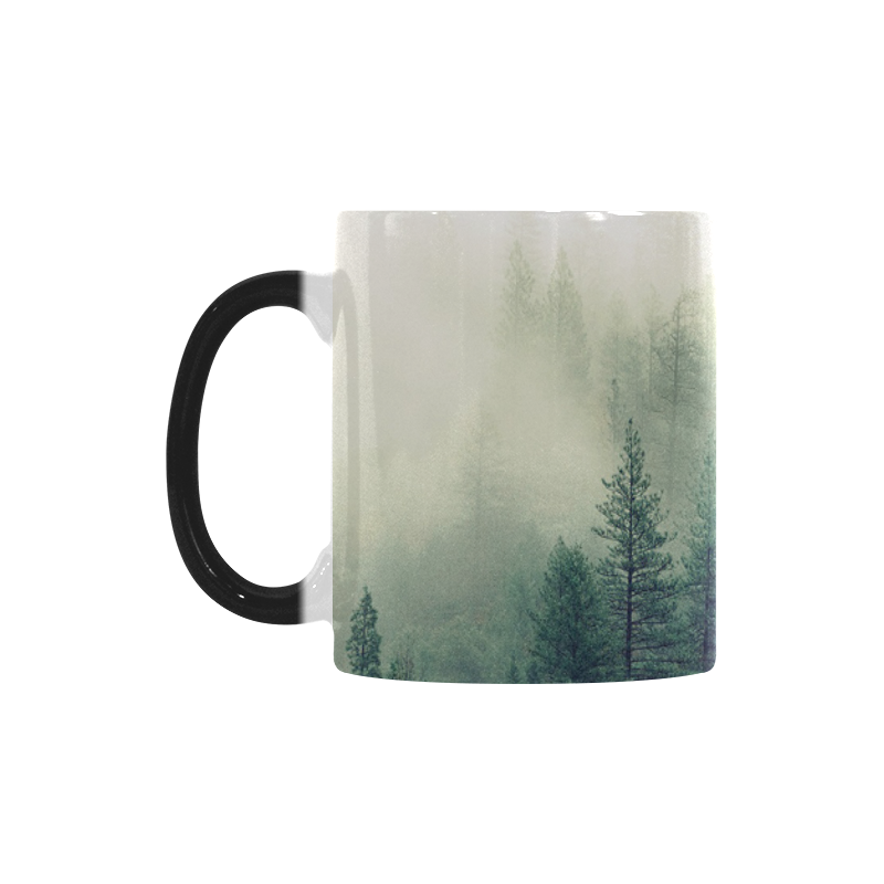Calming Green Nature Forest Scene Misty Foggy Custom Morphing Mug