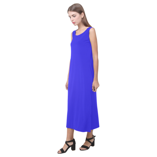 Blessed Mother Blue Phaedra Sleeveless Open Fork Long Dress (Model D08)