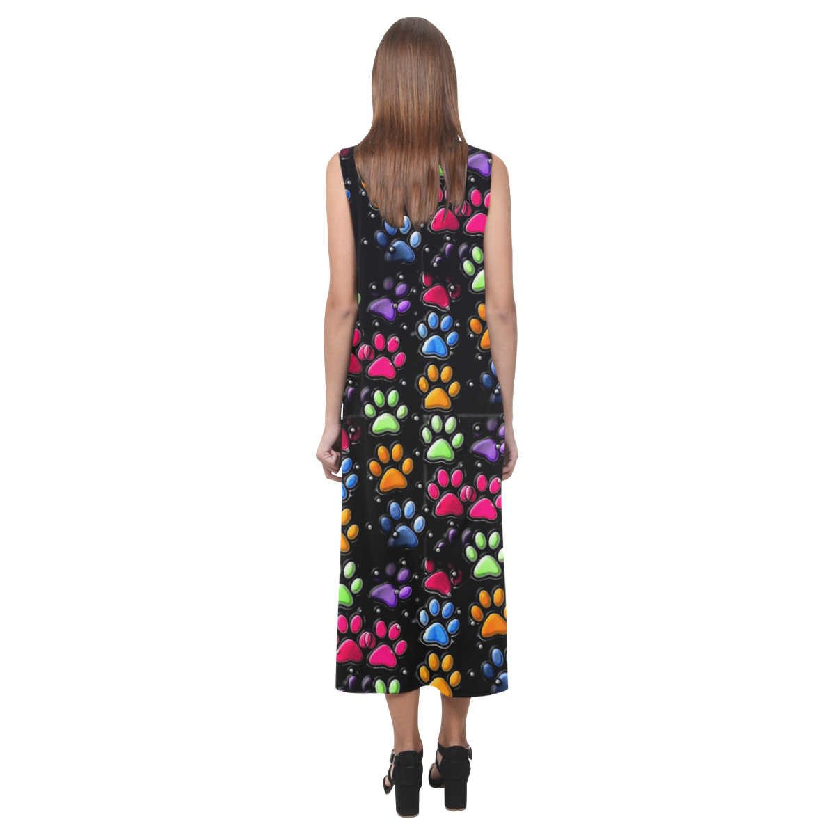 On Silent Paws by Nico Bielow Phaedra Sleeveless Open Fork Long Dress (Model D08)