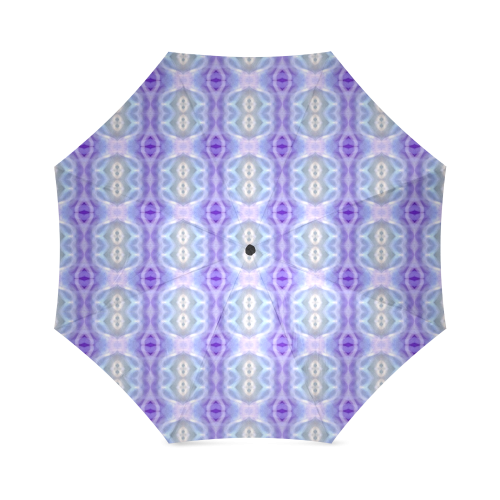 Light Blue Purple White Girly Pattern Foldable Umbrella (Model U01)