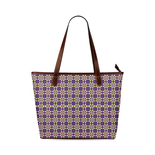 Purple Shoulder Tote Bag (Model 1646)