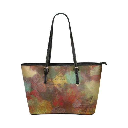 "OCTOPUS' GARDEN"-LEATHER TOTE Leather Tote Bag/Large (Model 1651)