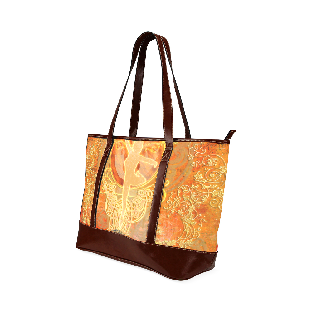 The ballet dancer  in yellow and red Tote Handbag (Model 1642)