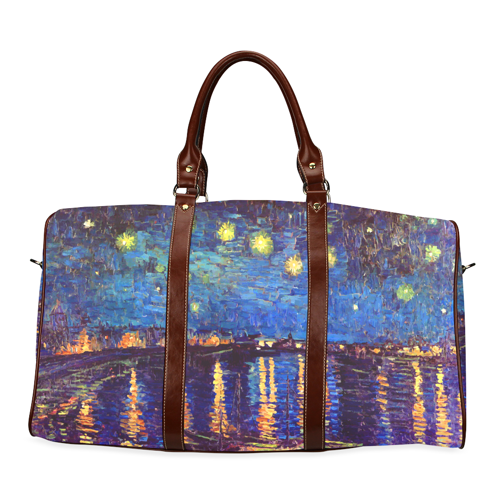 Van Gogh Starry Night Over Rhone Waterproof Travel Bag/Large (Model 1639)