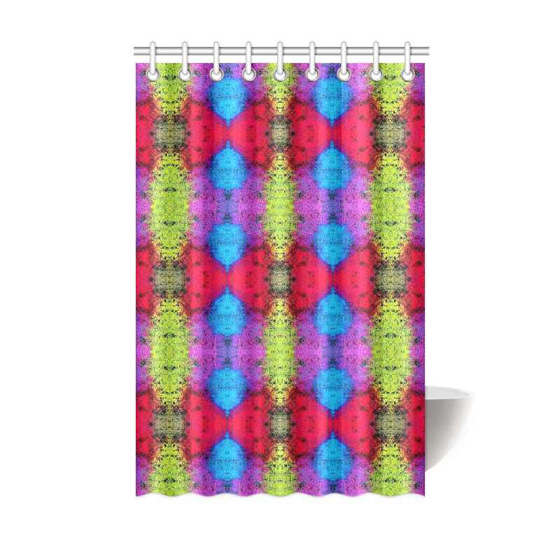 Colorful Painting Goa Pattern Shower Curtain 48"x72"